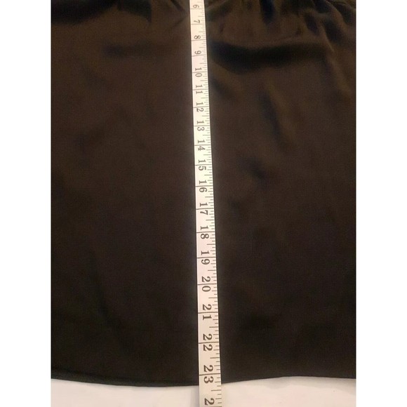 Loft Womens Blouse Size XS Black Split Neck Tied Short Sleeve Pleated Pullover - Picture 12 of 12